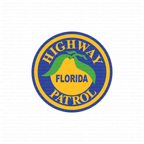Florida Highway Patrol Trooper Patch Vector File Clip Art Svg Etsy