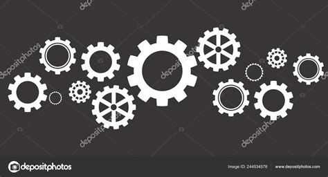 Abstract Gear Wheel Mechanism Background Machine Cog Technology