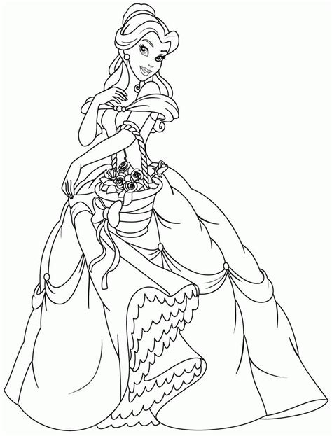 Easy Belle Coloring Pages Free Printable Templates
