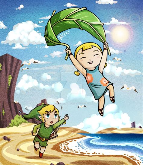 Link And Aryll The Legend Of Zelda The Wind Waker Artwork By Jack Lynkirk Zelda Art