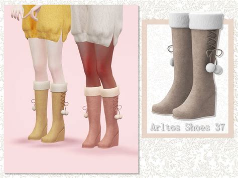 Sims 4 Winter Shoes Boots Cc Guys Girls Fandomspot Parkerspot