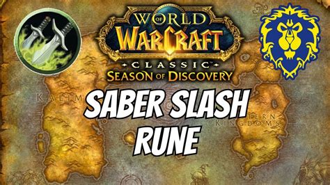 Saber Slash Rune Location For Alliance Season Of Discovery Youtube