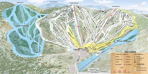 Ragged Mountain Resort Piste Map Trail Map