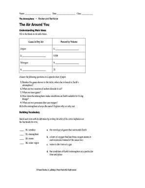 If you want to download you have to send your own contributions. The Air Around You Review And Reinforce Answer Key - Fill ...