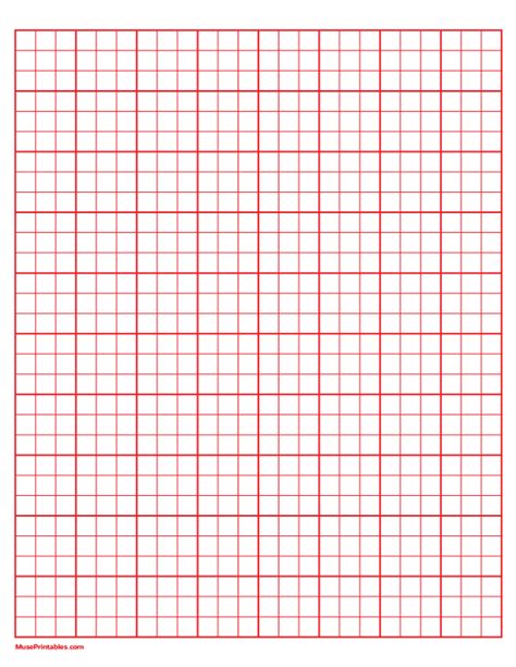 Printable 3 Squares Per Inch Red Graph Paper For Letter