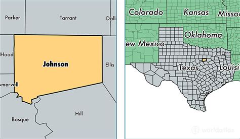 Johnson County Texas Map Of Johnson County Tx Where Is Johnson