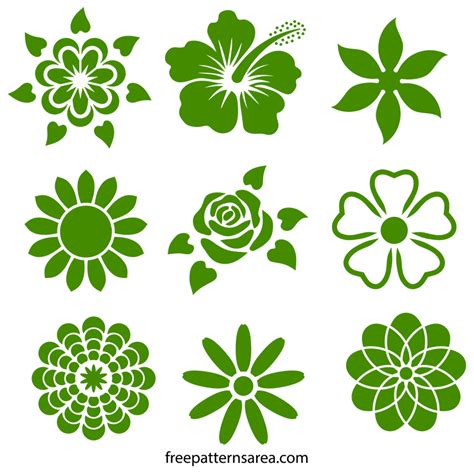 Backdrop flower template printable download them or print. Flower Stencil Designs | FreePatternsArea