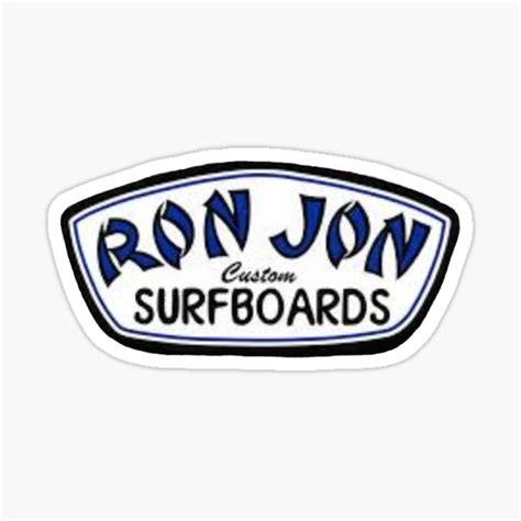 ron jon custom surfboards logo sticker for sale by dellaochsner redbubble