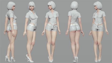 Artstation Black And White Sungwoong Kim Character Design Character Poses Female Character