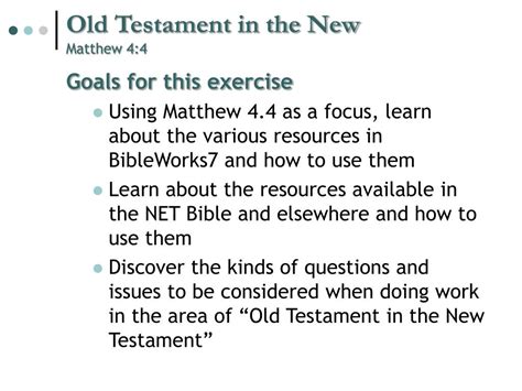 Ppt Old Testament In The New Matthew Powerpoint Presentation Free Download Id