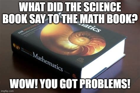Science Book Vs Math Book Imgflip