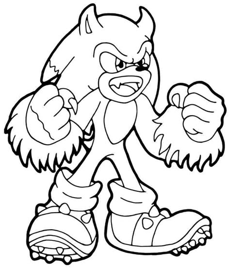 Fire Sonic The Hedgehog Sheets Coloring Pages