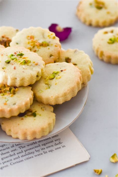 Rose Pistachio Shortbread Cookies Tamarind And Thyme