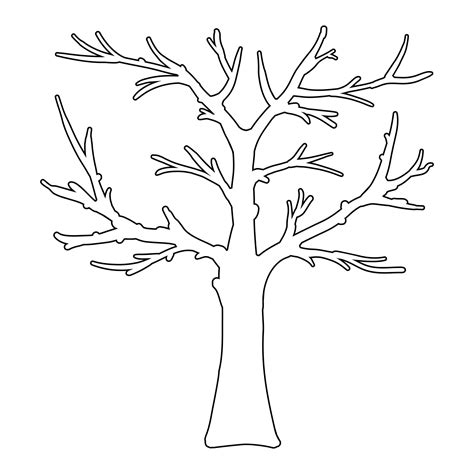 Tree Without Leaves Coloring Page
