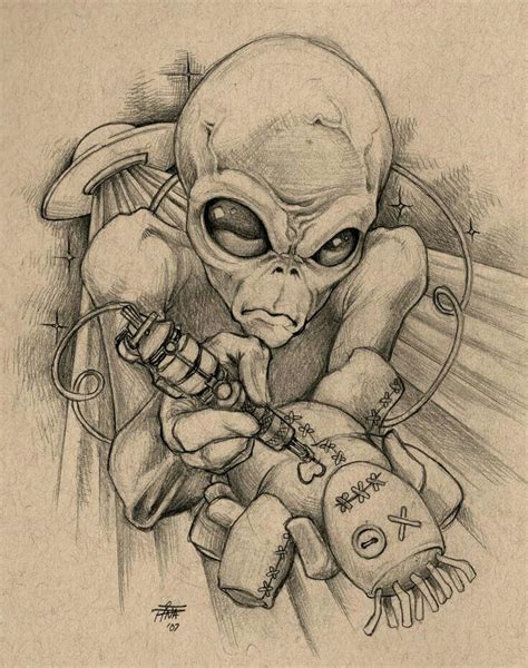Pin By Michael Thompson On Skull Alien Drawings Sketches Drawings