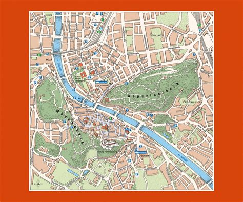 Salzburg City Map Printable