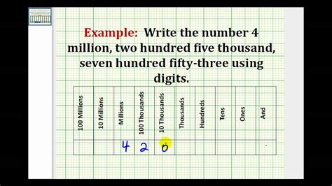 Example Write A Whole Number In Digits From Words Youtube