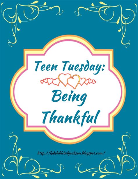 If republicans win one or both of the races, they hold the majority. Bible Fun For Kids: Teen Tuesday: Being Thankful