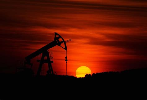 Oil Sunset Silhouette Image Free Photo