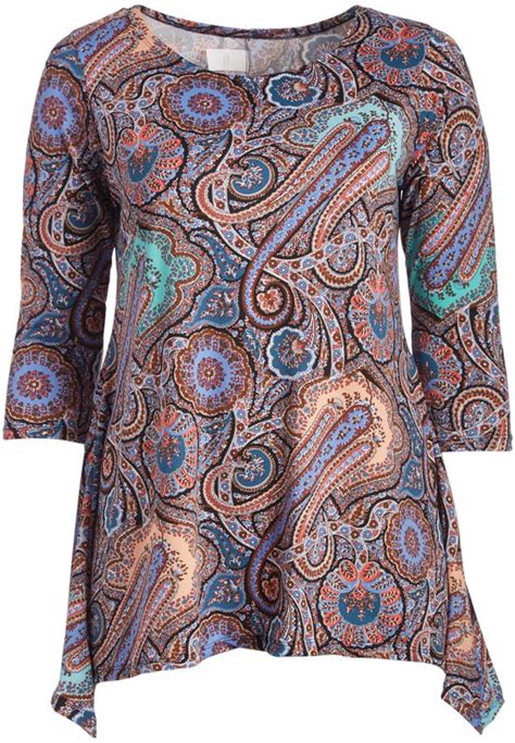 Burgundy Teal Paisley Sidetail Tunic Plus Ad Gift Suggestions