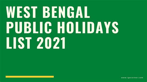 West Bengal State Holiday List 2023 Telangana Pelajaran