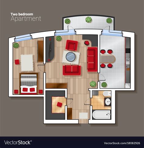47 New House Plan House Plan Top View Vector