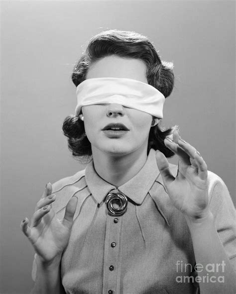 Blindfolded Woman C S Photograph By H Armstrong Roberts Classicstock Pixels