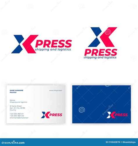 X Press Logo Express Logo Logistic And Delivery Company Emblem Stock