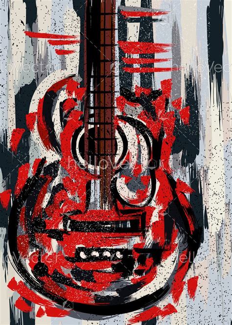Abstract Guitar Painting Download Graphics And Vectors