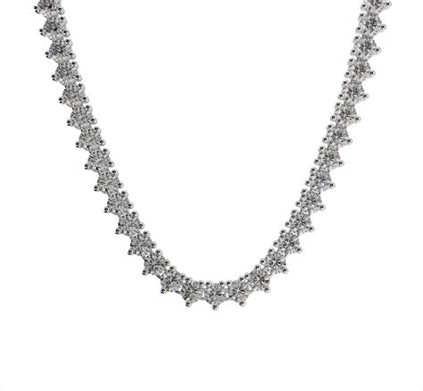 3 Prong Tennis Necklace With Even Diamond Sizes Sarkisians Jewelry