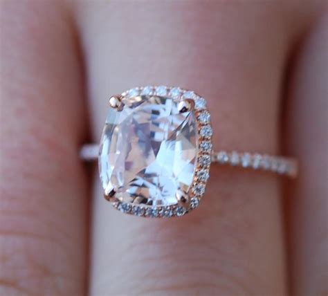 1.91ct champagne brown diamond engagement ring vintage style. Rose Gold Engagement Ring 3.68ct Champagne Sapphire Diamond Ring 14k Rose Gold Oval Sapphire ...