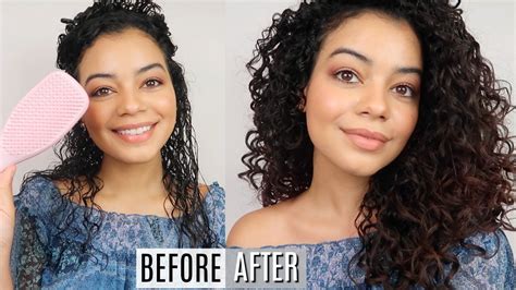 HOW TO DEFINE CURLS USING THE TANGLE TEEZER CURLY HAIR ROUTINE YouTube