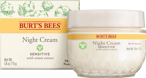 burt s bees night cream for sensitive skin 1 8 ounces