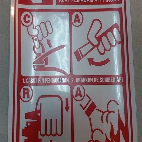 Jual Sign Label Sticker Cara Penggunaan Alat Pemadam Api Ringan Apar