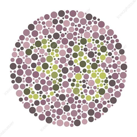 Colour Blindness Test Chart Illustration Stock Image C0497235