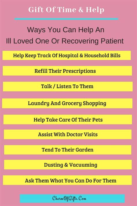 For An Ill Loved One Or A Recovering Patient T Of Time And Help Is
