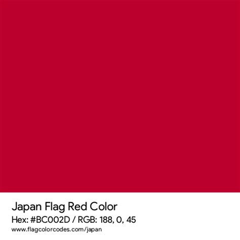 Japan Flag Color Codes