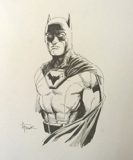 Batman By Gary Frank In Paul Browns Commissions Comic Art Gallery Room