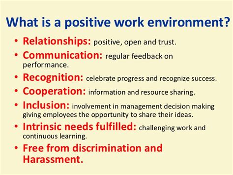 Creating A Positive Work Environment