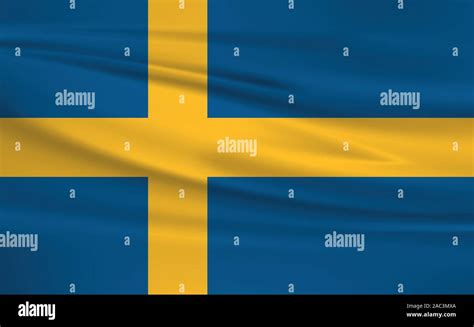 Schweden Fahne Schwenkten Offizielle Farben Und Verhältnis Zu