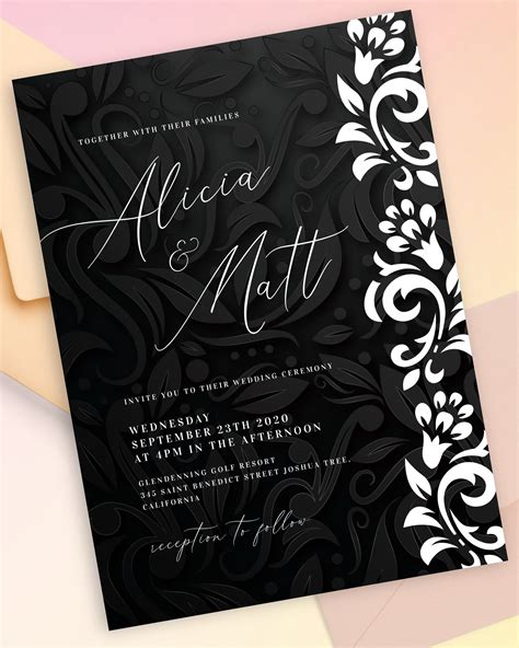 Affordable Wedding Invites Template Minimalist Inspired Design With The