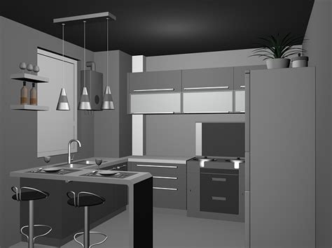 Changing the colors on your cabinets, walls, countertop or. Small kitchen with counter design 3d model 3dsMax files ...