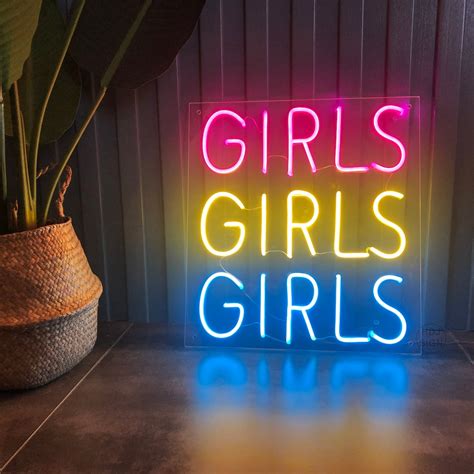 Girls Girls Girls Led Neon Signs Wall Decor Light Bedroom Home Etsy