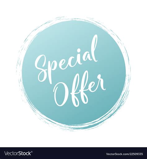 Special Offer Handwritten Word With Color Circle Vector Image