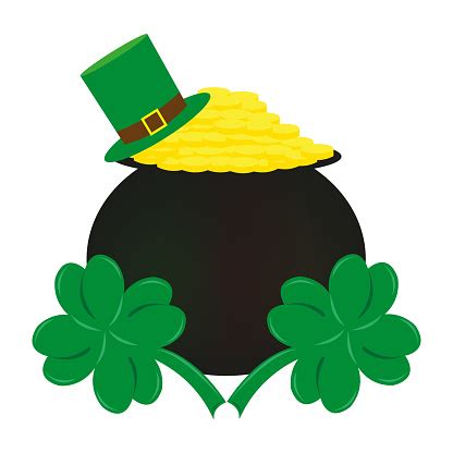 Saint patrick's day is a holiday in honor of the memory of saint patrick, the foremost patron saint of ireland. Coins And Clover The Symbol Of St Patricks Day Stock ...