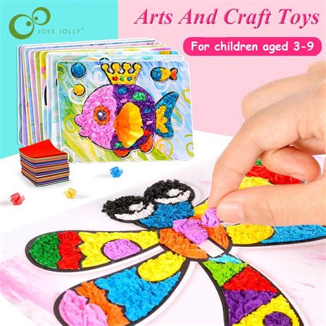 3pcs Diy Cartoon Crafts Toys For Children Felt Paper Handicraft