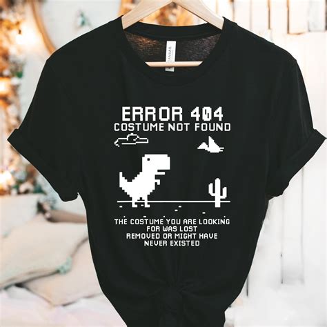 Error 404 Costume Not Found Shirt Funny Halloween Shirt Etsy