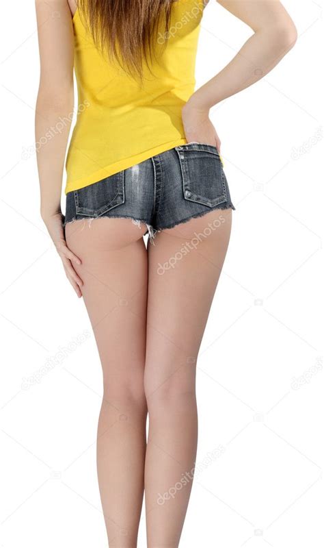 Ass Woman Wearing A Short Jeans Stock Photo By Amedeoemaja