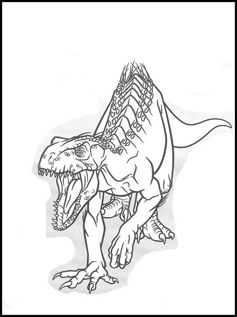 Mewarno Kleurplaat Jurassic World Indominus Rex