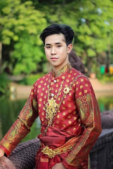 Thai Guy And Traditional Outfit Thailand